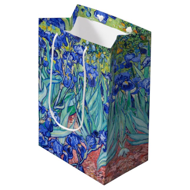 Irises Vincent van Gogh    Medium Gift Bag (Front Angled)