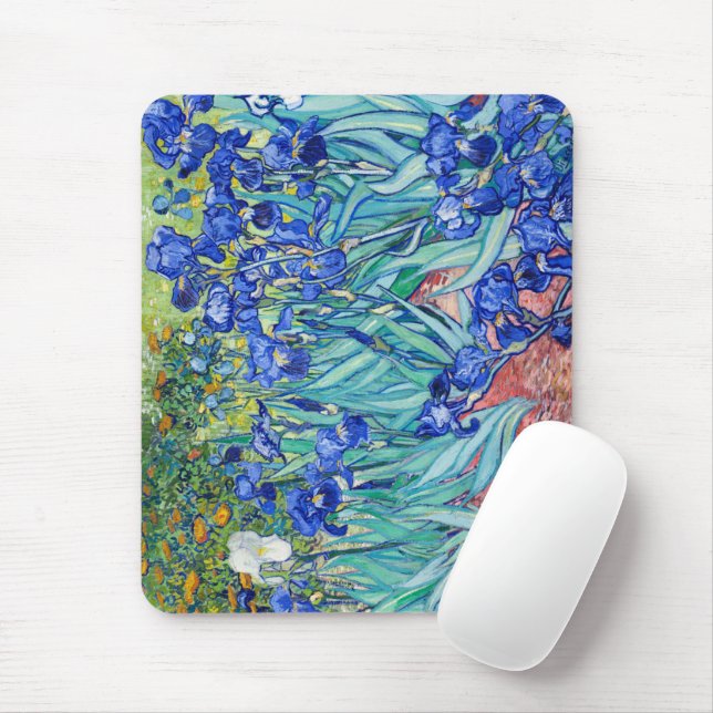 Irises Vincent van Gogh   Mouse Mat (With Mouse)
