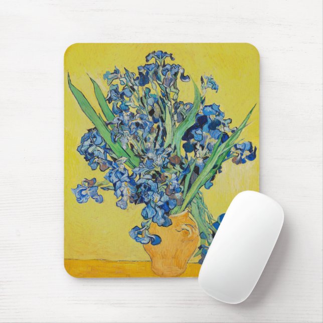 Irises  Vincent van Gogh        Mouse Mat (With Mouse)