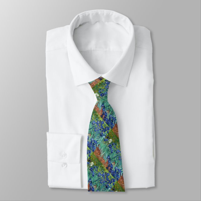 Irises Vincent van Gogh Painting Necktie (Tied)