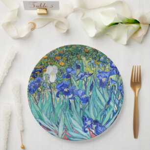 Irises Vincent van Gogh  Paper Plate