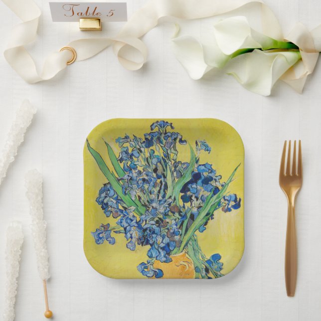 Irises  Vincent van Gogh    Paper Plate (Wedding)