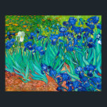 Irises, Vincent van Gogh Poster<br><div class="desc">Vincent Willem van Gogh (30 March 1853 – 29 July 1890) was a Dutch post-impressionist painter who is among the most famous and influential figures in the history of Western art. In just over a decade, he created about 2, 100 artworks, including around 860 oil paintings, most of which date...</div>