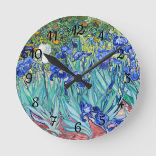 Irises Vincent van Gogh Round Clock