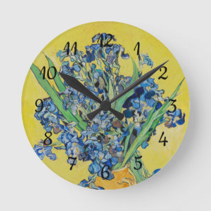 Irises Vincent van Gogh Round Clock