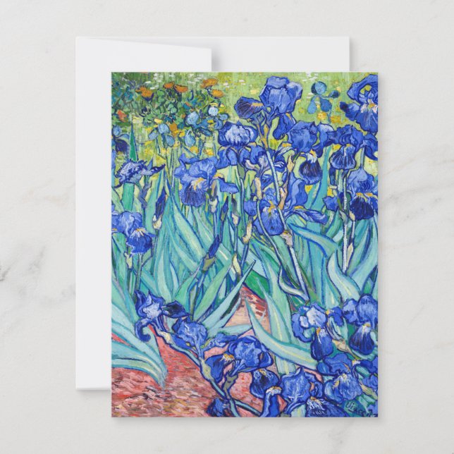 Irises Vincent van Gogh    RSVP Card (Front)