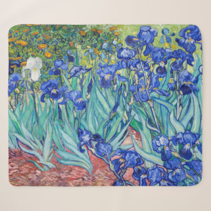 Irises Vincent van Gogh Sherpa Blanket