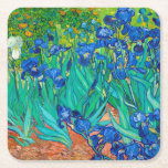 Irises, Vincent van Gogh Square Paper Coaster<br><div class="desc">Vincent Willem van Gogh (30 March 1853 – 29 July 1890) was a Dutch post-impressionist painter who is among the most famous and influential figures in the history of Western art. In just over a decade, he created about 2, 100 artworks, including around 860 oil paintings, most of which date...</div>