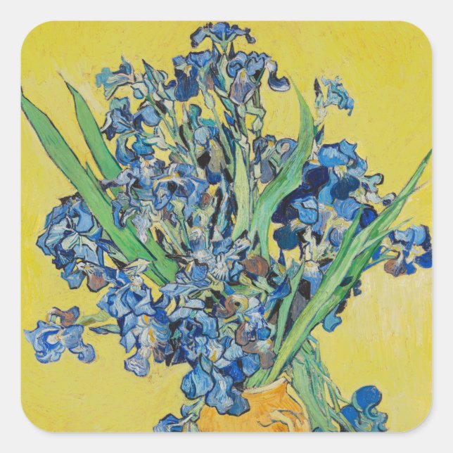 Irises  Vincent van Gogh    Square Sticker (Front)
