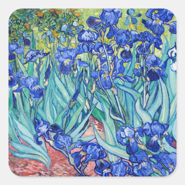 Irises Vincent van Gogh  Square Sticker (Front)