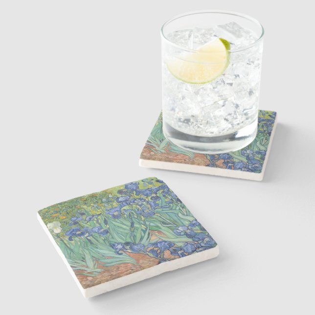 Irises | Vincent van Gogh Stone Coaster (Side)