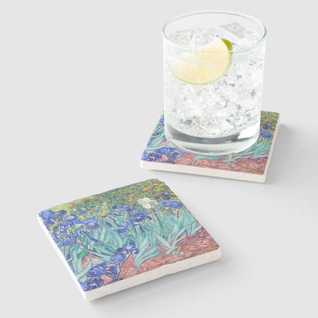 Irises  Vincent van Gogh     Stone Coaster (Side)