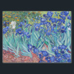 Irises Vincent van Gogh    Tissue Paper<br><div class="desc">Irises (1889) Vincent van Gogh. Cute summer landscape. Blue irises bloom in a flowerbed in a green garden. Reproduction of famous works of art  images in the public domain.</div>