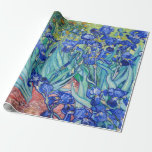 Irises Vincent van Gogh    Wrapping Paper<br><div class="desc">Irises (1889) Vincent van Gogh. Cute summer landscape. Blue irises bloom in a flowerbed in a green garden. Reproduction of famous works of art  images in the public domain.</div>