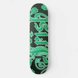 Irish 4 leaf clover skateboard design