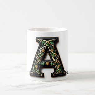 Irish A Monogram Coffee Mug