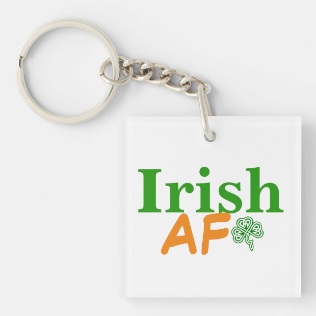 Irish AF Funny Key Ring (Front)