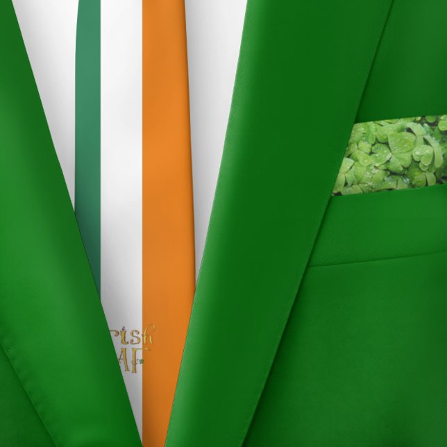 Irish AF Ireland Flag Narrow Striped Tie (Creator Uploaded)