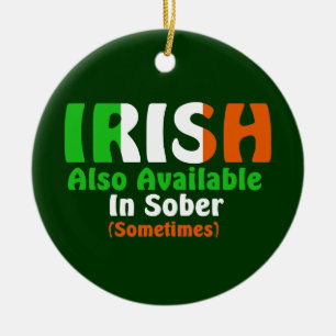 Irish Also Available In Sober Ceramic Tree Decoration