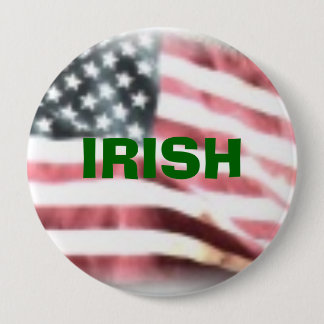 , IRISH AMERICAN 10 CM ROUND BADGE