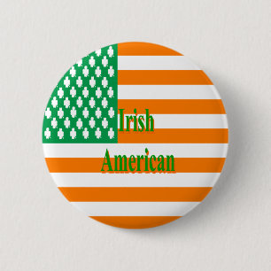 Irish American 6 Cm Round Badge