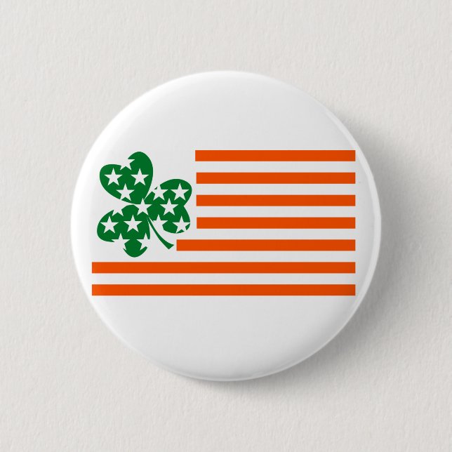 Irish American 6 Cm Round Badge (Front)