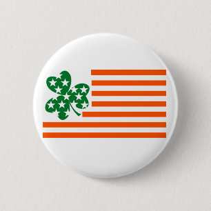 Irish American 6 Cm Round Badge