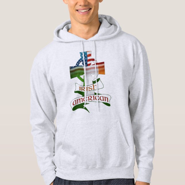 Irish American Celtic Cross Hoodies (Front)