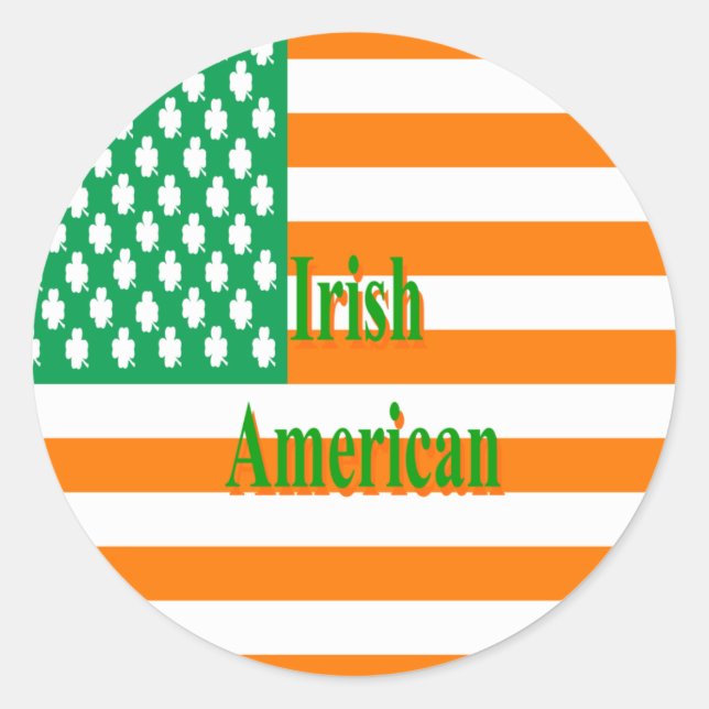 Irish American Classic Round Sticker (Front)