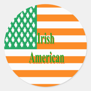 Irish American Classic Round Sticker