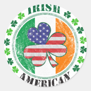 Irish American: Classic Round Sticker