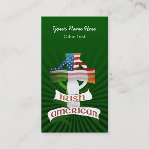 Irish American Cross Custom Business Cards
