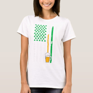 Irish American Flag Beer Shirt St Patricks Day Men