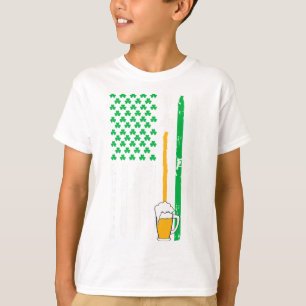 Irish American Flag Beer Shirt St Patricks Day Men