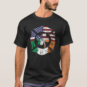 Irish American Flag Firefighter St Patricks Day Sh T-Shirt