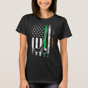 Irish American Flag Golf St. Patrick's Day Heritag T-Shirt