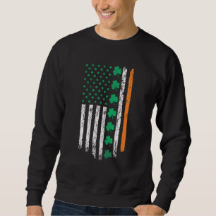 Irish American Flag Ireland Flag Shamrock St Patri Sweatshirt