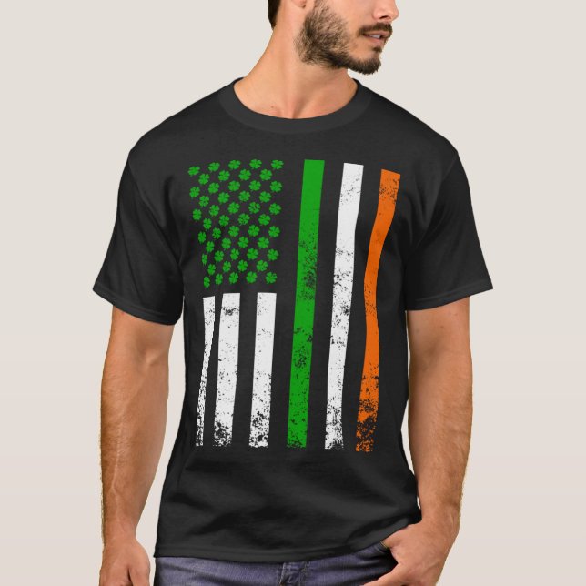 Irish American Flag Ireland Flag  St Patrick s Day T-Shirt (Front)
