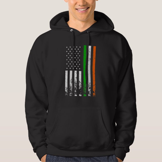 Irish American Flag Ireland Flag ST PATRICKS DAY G Hoodie (Front)