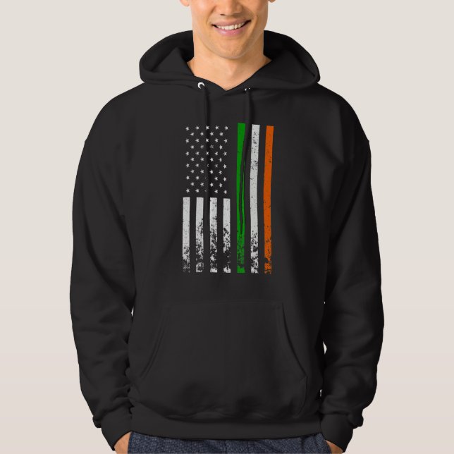Irish American Flag Ireland Flag ST PATRICKS DAY G Hoodie (Front)