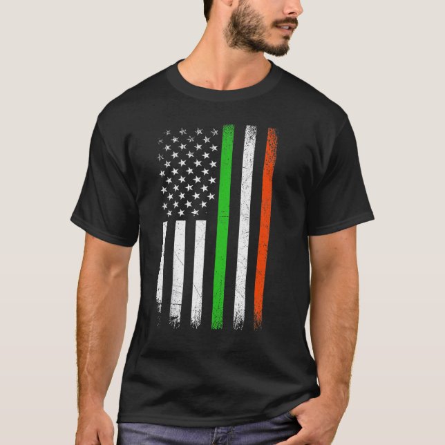 Irish American Flag Ireland Flag ST PATRICKS DAY L T-Shirt (Front)