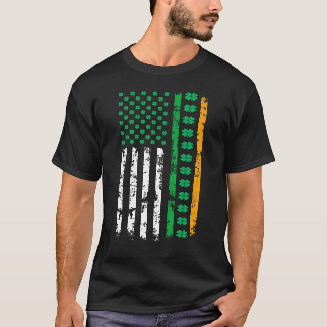 Irish American Flag Ireland Flag St Patricks Day L T-Shirt (Front)