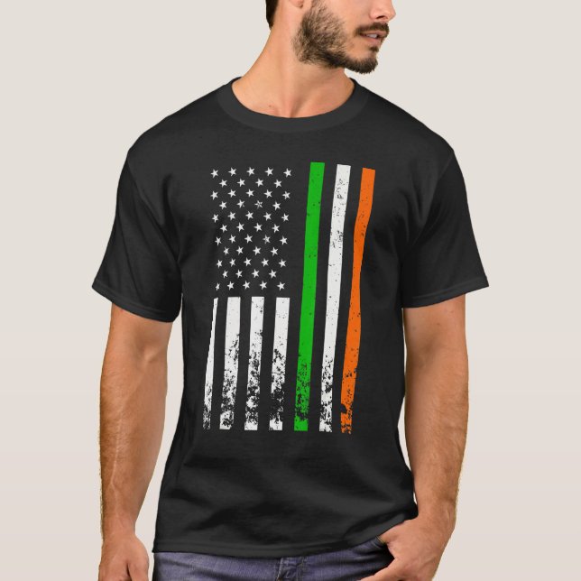 Irish American Flag Ireland Flag St Patricks Day M T-Shirt (Front)
