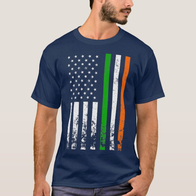 Irish American Flag Ireland Flag ST PATRICKS DAY T-Shirt (Front)