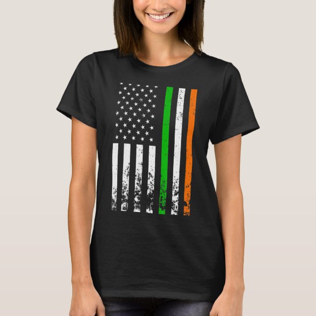 Irish American Flag Ireland Flag St Patricks Day T-Shirt (Front)