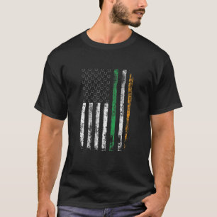 Irish American Flag Ireland Horseshoe St Patricks T-Shirt