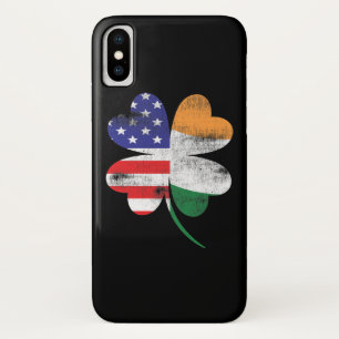 IRISH AMERICAN FLAG Ireland Shamrock St Patricks D iPhone X Case