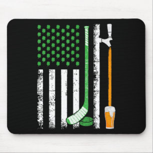 Irish American Flag Ireland St Patricks Day Beer I Mouse Mat