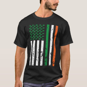 Irish American Flag Ireland St Patrick's Day Funny T-Shirt