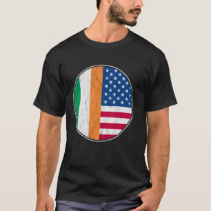Irish American Flag - Ireland USA Heritage Distres T-Shirt